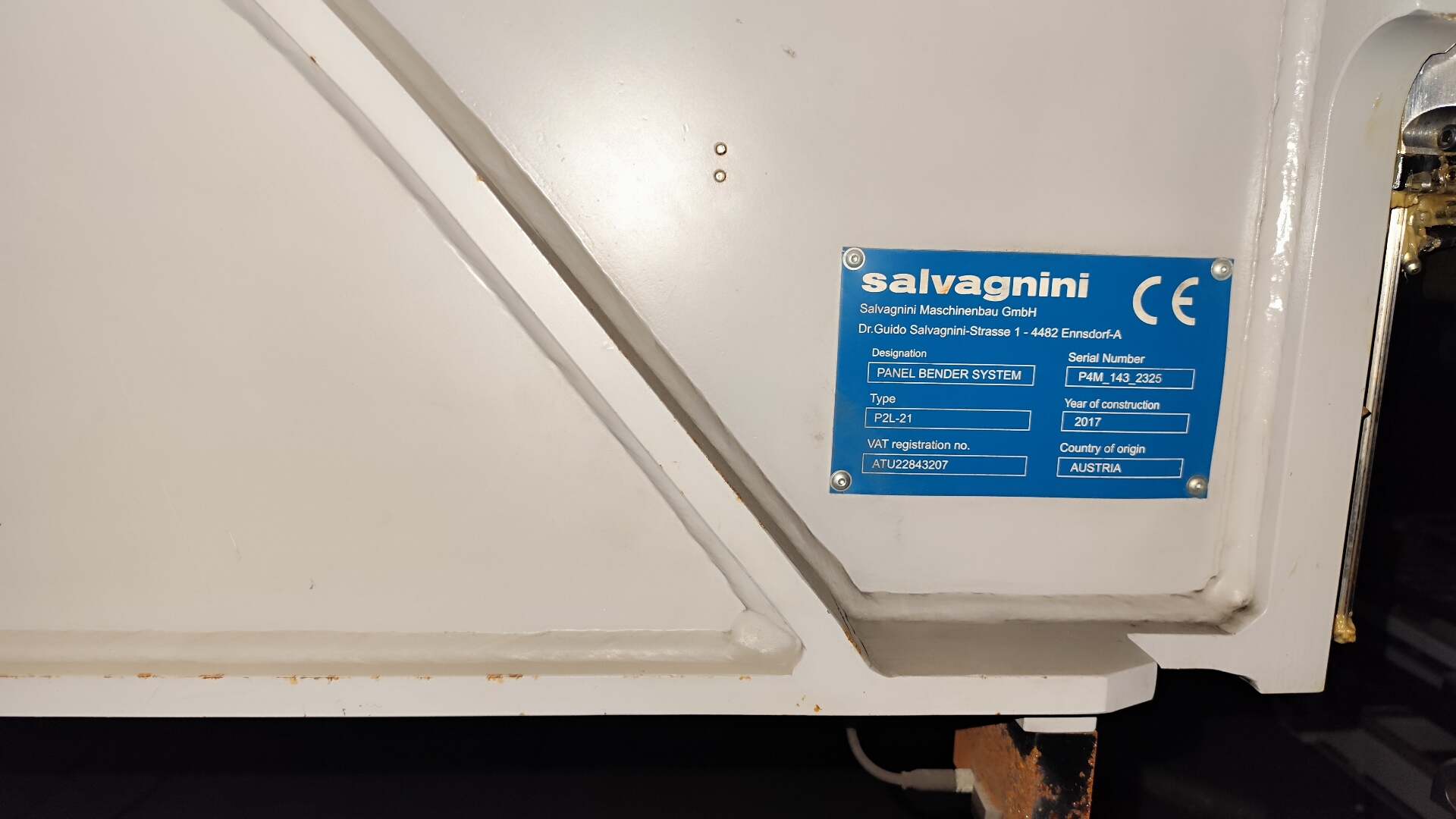 Salvagnini P2L-2116板弯机 2017年生产